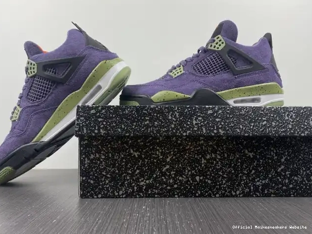 Official Maikesneakers WMNS Air 4 Jordan Purple AQ9129-500 Canyon 0530